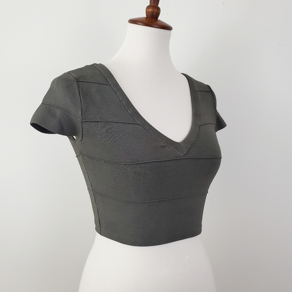 Bebe Lattice Detail Bandage Crop Top XS - Picture 5 of 11